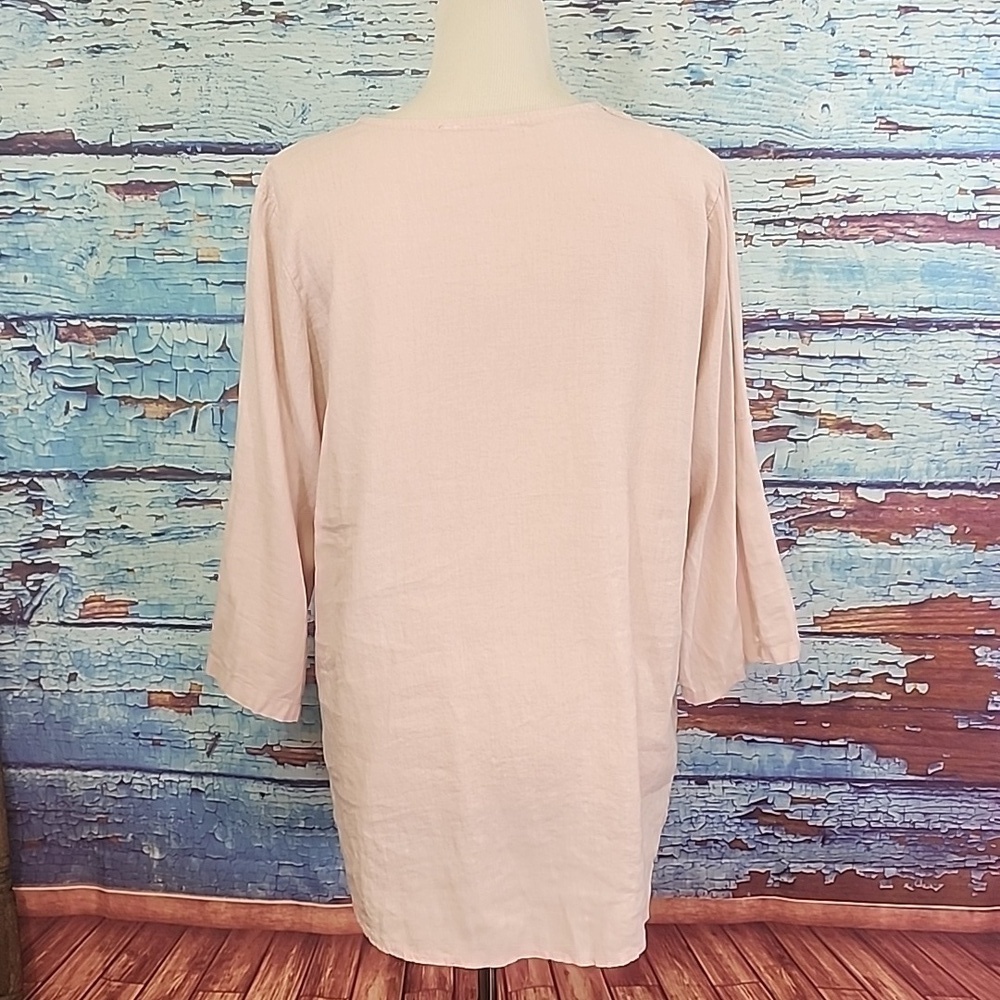 KARAMEL Italy 100% Linen Top O/S - Picture 4 of 5